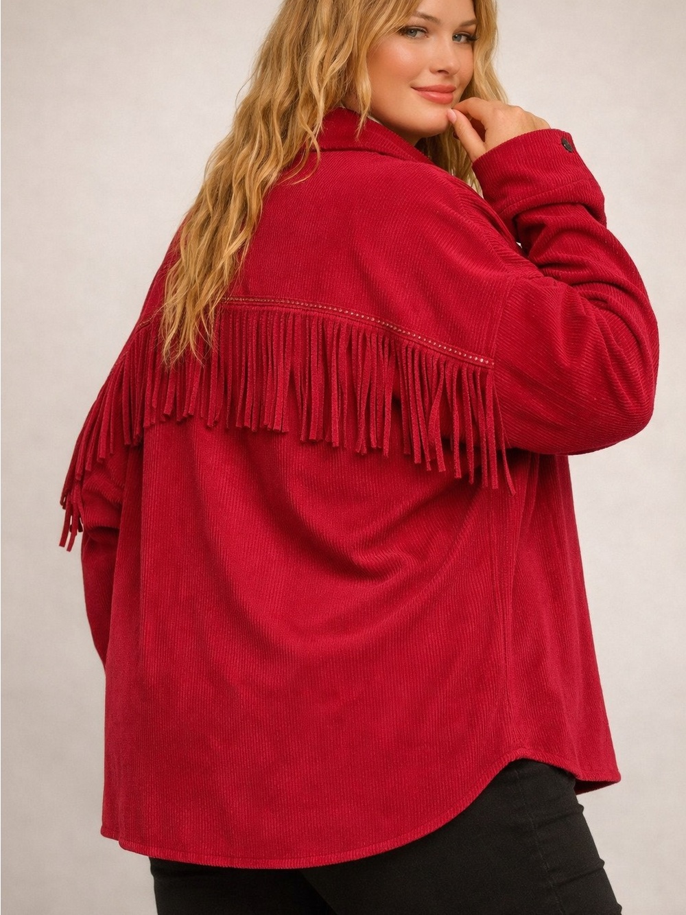 Gee Gee Women's Fringe Jacket 3X P2P:34” L:31” Western Flair